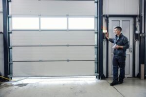 Commercial Garage Door Motor Repair in Workshop