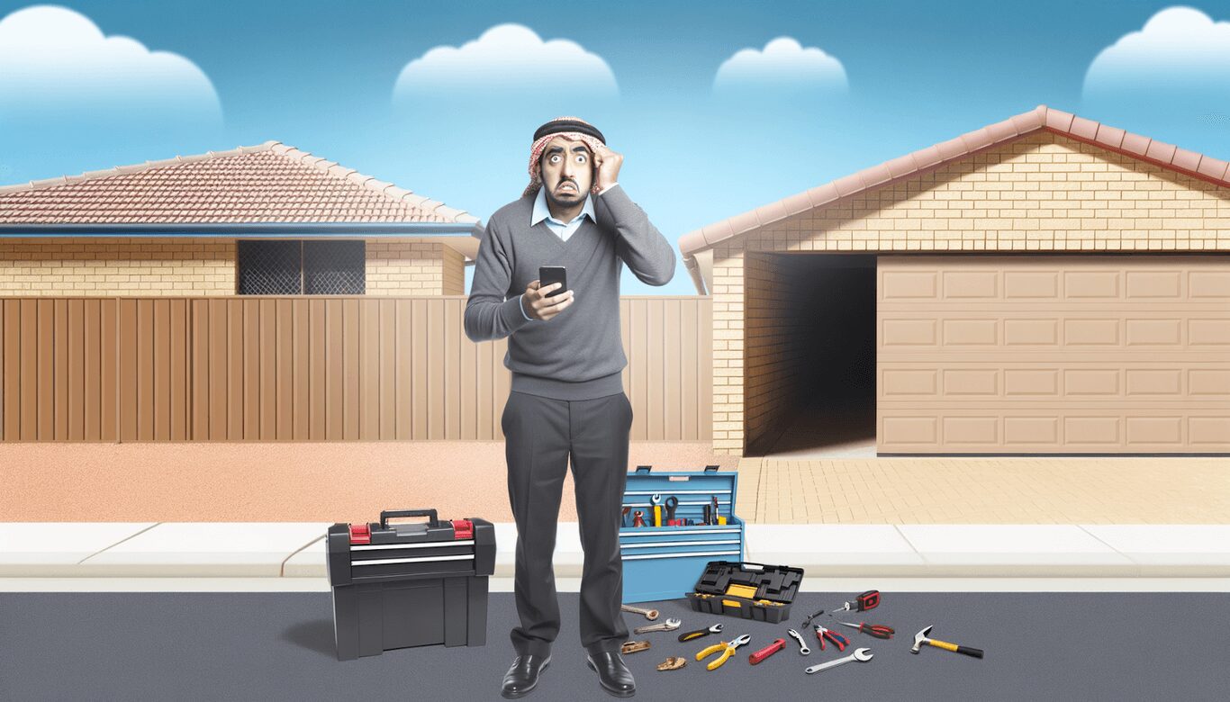 Frustrated Homeowner Considering Emergency Garage Door Repair