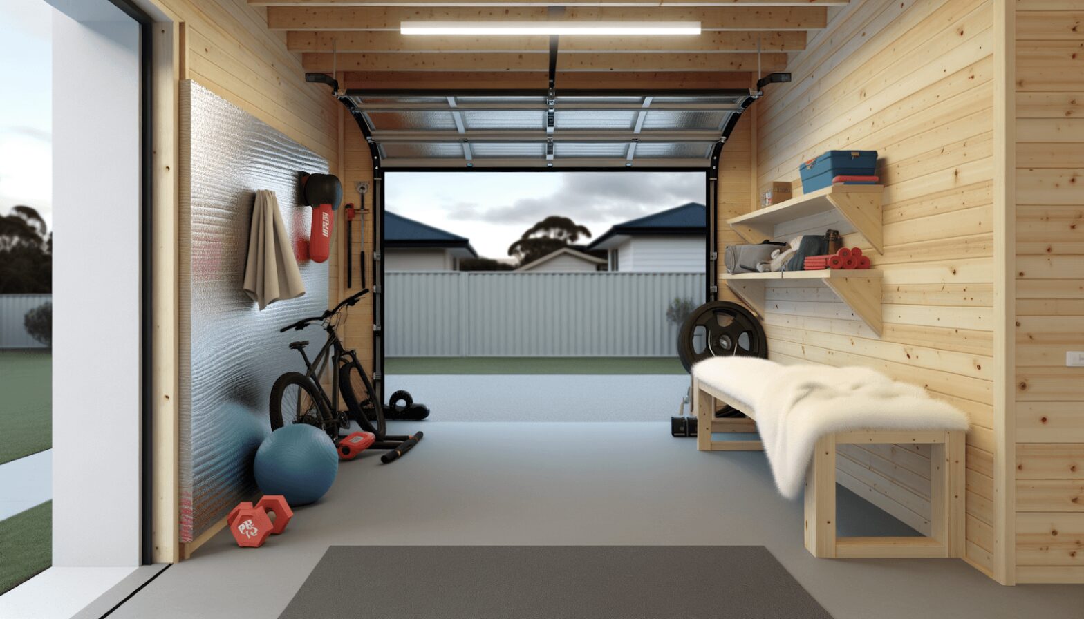 Efficient Garage Space with Insulated Door