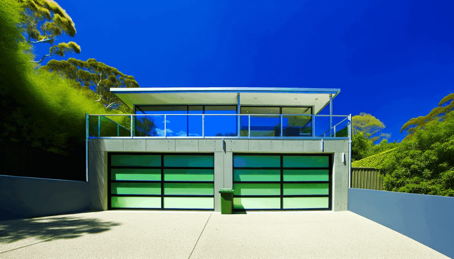 Sleek Glass Garage Doors