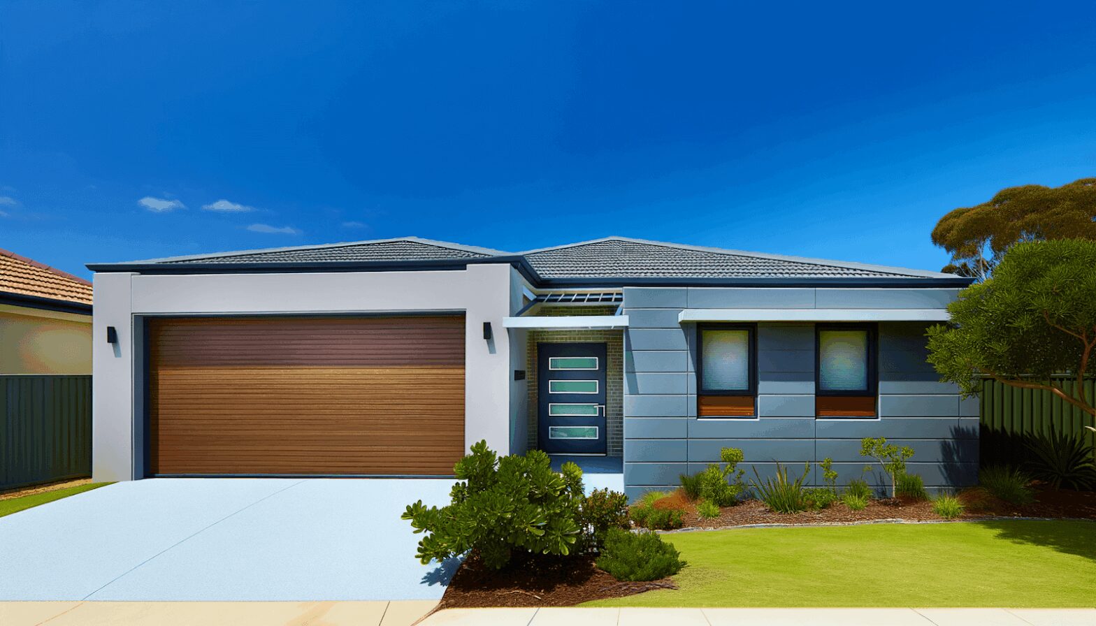 Custom Garage Door with Integrated Windows