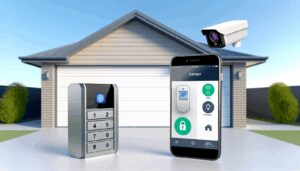 Smart Garage Door with Biometric Features and Monitoring App